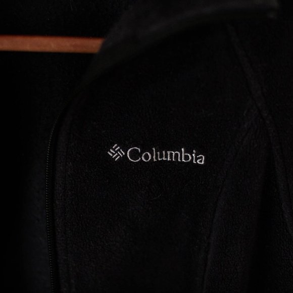 Columbia Women ZIP Up Black Fleece Jacket Small - Picture 2 of 4